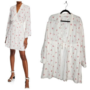Equipment Femme Allaire Printed Long-Sleeve Silk Wrap Dress